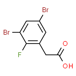 ChemSpider 2D Image | (3,5-Dibromo-2-fluorophenyl)acetic acid | C8H5Br2FO2