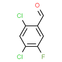 ChemSpider 2D Image | 2,4-Dichloro-5-fluorobenzaldehyde | C7H3Cl2FO