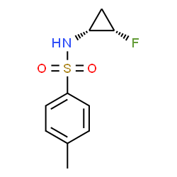 ChemSpider 2D Image | N-[(1R,2S)-2-Fluorocyclopropyl]-4-methylbenzenesulfonamide | C10H12FNO2S