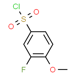 ChemSpider 2D Image | 3-Fluoro-4-methoxybenzenesulfonyl chloride | C7H6ClFO3S
