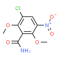 ChemSpider 2D Image | 3-CHLORO-2,6-DIMETHOXY-5-NITROBENZAMIDE | C9H9ClN2O5