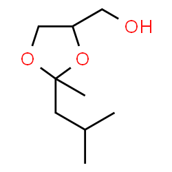ChemSpider 2D Image | 2-ISOBUTYL-2-METHYL-1,3-DIOXOLANE-4-METHANOL | C9H18O3