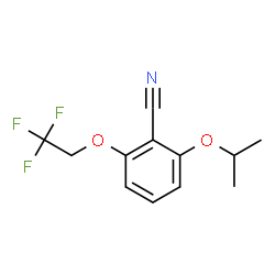 ChemSpider 2D Image | 2-ISOPROPOXY-6-(2,2,2-TRIFLUOROETHOXY)BENZONITRILE | C12H12F3NO2