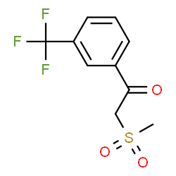 ChemSpider 2D Image | 2-(Methylsulfonyl)-1-[3-(trifluoromethyl)phenyl]ethanone | C10H9F3O3S