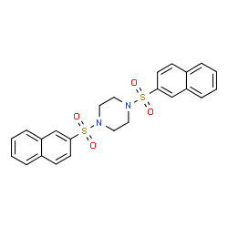 ChemSpider 2D Image | 1,4-Bis(2-naphthylsulfonyl)piperazine | C24H22N2O4S2