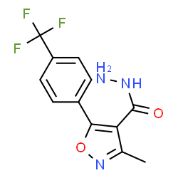 ChemSpider 2D Image | 3-Methyl-5-(4-(trifluoromethyl)phenyl)isoxazole-4-carbohydrazide | C12H10F3N3O2