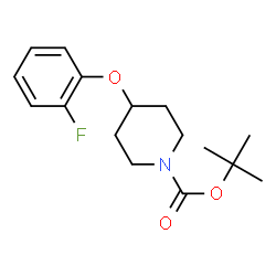 ChemSpider 2D Image | tert-butyl 4-(2-fluorophenoxy)piperidine-1-carboxylate | C16H22FNO3