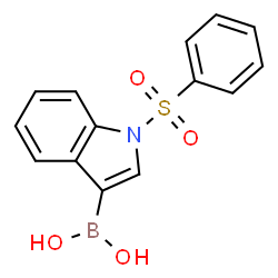ChemSpider 2D Image | 1-(Phenylsulfonyl)-3-indoleboronic acid | C14H12BNO4S