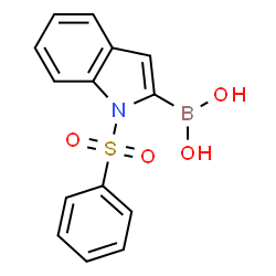 ChemSpider 2D Image | 1-(Phenylsulfonyl)-2-indoleboronic acid | C14H12BNO4S