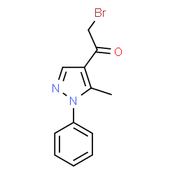 ChemSpider 2D Image | 2-bromo-1-(5-methyl-1-phenylpyrazol-4-yl)ethanone | C12H11BrN2O