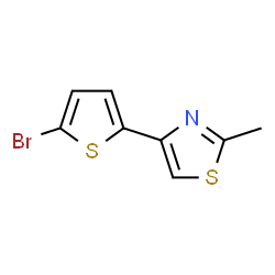 ChemSpider 2D Image | 4-(5-Bromothiophen-2-yl)-2-methylthiazole | C8H6BrNS2