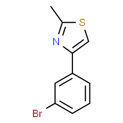 ChemSpider 2D Image | 4-(3-Bromophenyl)-2-methylthiazole | C10H8BrNS