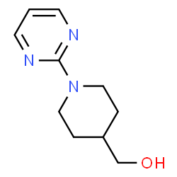 ChemSpider 2D Image | 1-(2-Pyrimidinyl)-4-piperidinemethanol | C10H15N3O