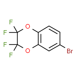 ChemSpider 2D Image | 6-Bromo-2,2,3,3-tetrafluoro-2,3-dihydro-1,4-benzodioxine | C8H3BrF4O2
