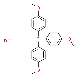 ChemSpider 2D Image | Tris(4-methoxyphenyl)(methyl)phosphonium bromide | C22H24BrO3P