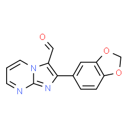 ChemSpider 2D Image | 2-(1,3-Benzodioxol-5-yl)imidazo[1,2-a]pyrimidine-3-carbaldehyde | C14H9N3O3