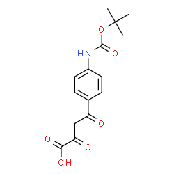 ChemSpider 2D Image | 4-[4-({[(2-Methyl-2-propanyl)oxy]carbonyl}amino)phenyl]-2,4-dioxobutanoic acid | C15H17NO6