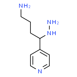 ChemSpider 2D Image | 4-Hydrazino-4-pyridin-4-yl-butylamine | C9H16N4