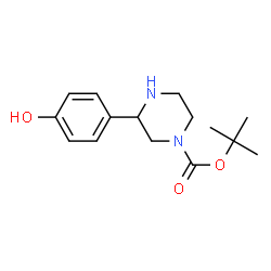 ChemSpider 2D Image | 1-Boc-3-(4-Hydroxyphenyl)piperazine | C15H22N2O3