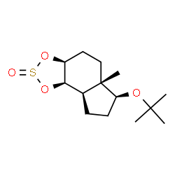 ChemSpider 2D Image | (3aS,5aS,6S,8aR,8bR)-5a-Methyl-6-[(2-methyl-2-propanyl)oxy]octahydro-3aH-indeno[4,5-d][1,3,2]dioxathiole 2-oxide | C14H24O4S