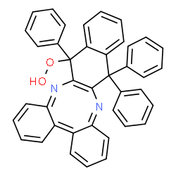 ChemSpider 2D Image | 10,15,15-Triphenyl-10,15-dihydrodibenzo[e,g]naphtho[2,3-b][1,4]diazocin-10-yl hydroperoxide | C40H28N2O2