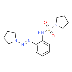 ChemSpider 2D Image | N-{2-[(E)-1-Pyrrolidinyldiazenyl]phenyl}-1-pyrrolidinesulfonamide | C14H21N5O2S