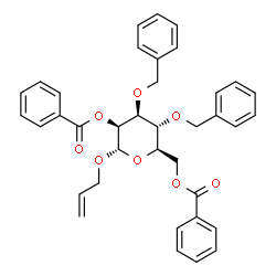 ChemSpider 2D Image | Allyl 2,6-di-O-benzoyl-3,4-di-O-benzyl-alpha-D-mannopyranoside | C37H36O8
