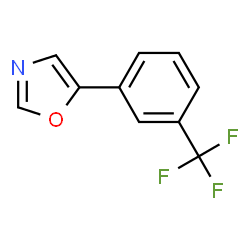ChemSpider 2D Image | 5-[3-(Trifluoromethyl)phenyl]oxazole | C10H6F3NO