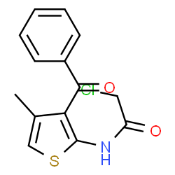 ChemSpider 2D Image | N-(3-Benzoyl-4-methyl-2-thienyl)-2-chloroacetamide | C14H12ClNO2S