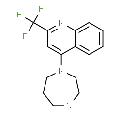 ChemSpider 2D Image | 4-(1,4-Diazepan-1-yl)-2-(trifluoromethyl)quinoline | C15H16F3N3