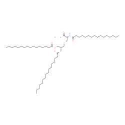 ChemSpider 2D Image | (2R)-3-{[(2S)-3-Amino-3-oxo-2-(palmitoylamino)propyl]sulfanyl}-1,2-propanediyl dihexadecanoate | C54H104N2O6S