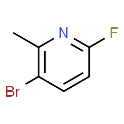 ChemSpider 2D Image | 3-Bromo-6-fluoro-2-methylpyridine | C6H5BrFN