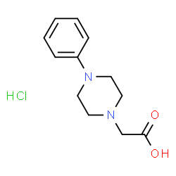 ChemSpider 2D Image | (4-Phenyl-1-piperazinyl)acetic acid hydrochloride (1:1) | C12H17ClN2O2