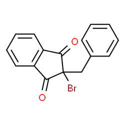 ChemSpider 2D Image | 2-Benzyl-2-bromo-1H-indene-1,3(2H)-dione | C16H11BrO2