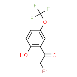 ChemSpider 2D Image | 2-Bromo-1-[2-hydroxy-5-(trifluoromethoxy)phenyl]ethanone | C9H6BrF3O3