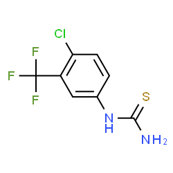 ChemSpider 2D Image | 1-[4-Chloro-3-(trifluoromethyl)phenyl]thiourea | C8H6ClF3N2S