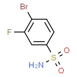 ChemSpider 2D Image | 4-Bromo-3-fluorobenzenesulfonamide | C6H5BrFNO2S
