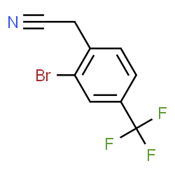 ChemSpider 2D Image | 2-bromo-4-(TRIFLUOROMETHYL)phenylacetonitrile | C9H5BrF3N