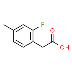 ChemSpider 2D Image | 2-Fluoro-4-methylphenylacetic acid | C9H9FO2