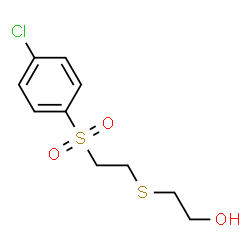 ChemSpider 2D Image | 2-[[2-[(4-Chlorophenyl)sulfonyl]ethyl]thio]ethanol | C10H13ClO3S2