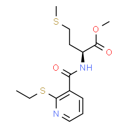 ChemSpider 2D Image | Methyl N-{[2-(ethylsulfanyl)-3-pyridinyl]carbonyl}-L-methioninate | C14H20N2O3S2