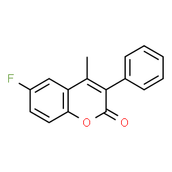 ChemSpider 2D Image | 6-Fluoro-4-methyl-3-phenylcoumarin | C16H11FO2