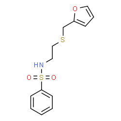 ChemSpider 2D Image | N-{2-[(2-Furylmethyl)sulfanyl]ethyl}benzenesulfonamide | C13H15NO3S2