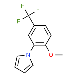 ChemSpider 2D Image | 1-[2-Methoxy-5-(trifluoromethyl)phenyl]-1H-pyrrole | C12H10F3NO