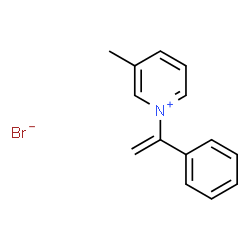 ChemSpider 2D Image | 3-Methyl-1-(1-phenylvinyl)pyridinium bromide | C14H14BrN