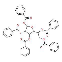 ChemSpider 2D Image | 1,2,3,5,6-Penta-O-benzoylhexofuranose | C41H32O11