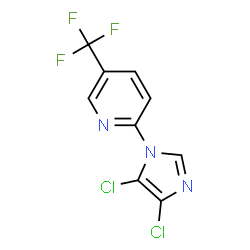 ChemSpider 2D Image | 2-(4,5-Dichloro-1H-imidazol-1-yl)-5-(trifluoromethyl)pyridine | C9H4Cl2F3N3