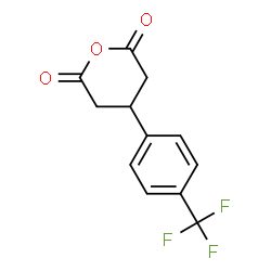 ChemSpider 2D Image | 4-[4-(Trifluoromethyl)phenyl]dihydro-2H-pyran-2,6(3H)-dione | C12H9F3O3