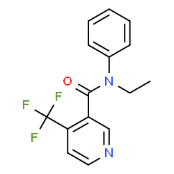 ChemSpider 2D Image | N-Ethyl-N-phenyl-4-(trifluoromethyl)nicotinamide | C15H13F3N2O