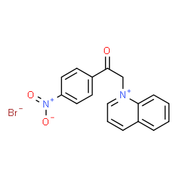 ChemSpider 2D Image | 1-[2-(4-Nitrophenyl)-2-oxoethyl]quinolinium bromide | C17H13BrN2O3